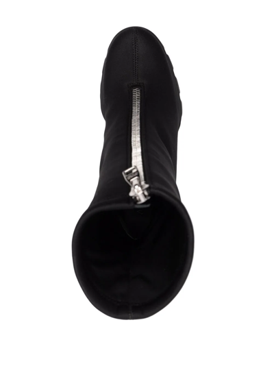 Shop Alexander Mcqueen Scuba Zip-up Boots In Black