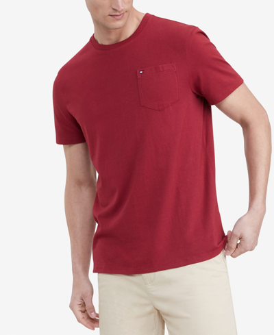 Tommy Hilfiger Men's Tommy Pocket T-shirt In Rhubarb Red | ModeSens