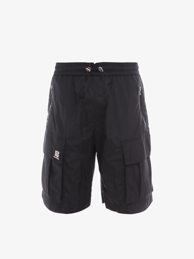 Shop Balmain Bermuda Shorts In Black