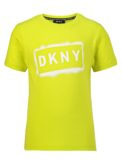 Shop Dkny Kids Verde Maglietta Per Bambini