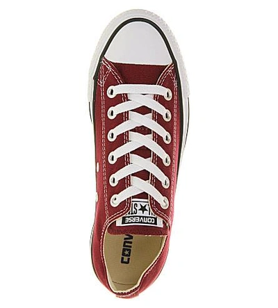 Shop Converse All Star Low-top Canvas Trainers In Maroon Canvas