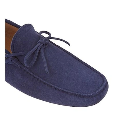 Shop Tod's Gommino Heaven Driving Shoes In Suede In Blue Other