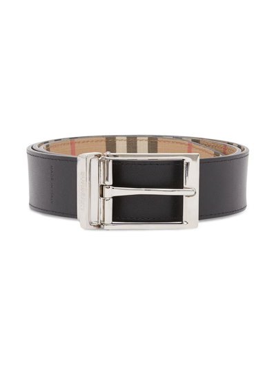 Shop Burberry Archive Check Belt In Beige