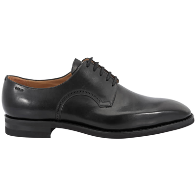 Shop Bally Mens Black Scrivani Leather Derby Lace-up Shoe, Brand Size 9.5