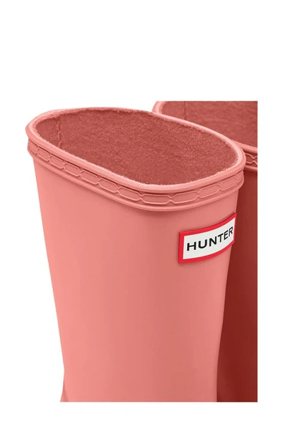 Shop Hunter First Classic Waterproof Rain Boot In Hibiscus Pink