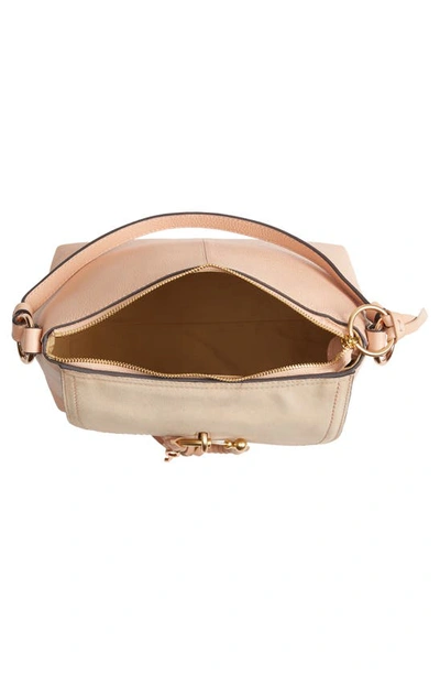 Shop See By Chloé Small Joan Leather Shoulder Bag In Powder