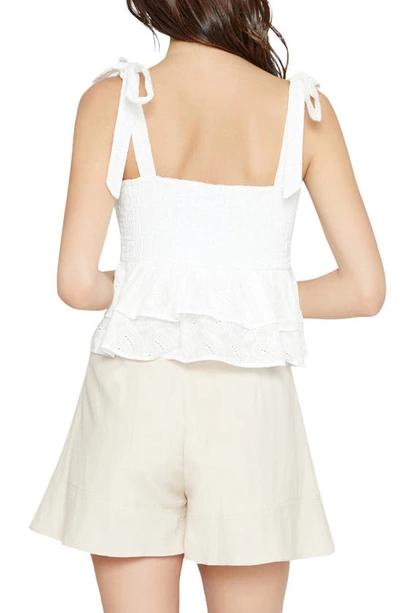 Lost + Wander Middle Of Nowhere Cotton Eyelet Ruffle Top In White