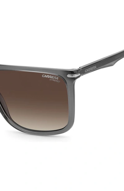 Shop Carrera Eyewear Gradient Oversize Rectangular Sunglasses In Grey / Brown Gradient