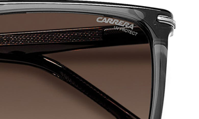 Shop Carrera Eyewear Gradient Oversize Rectangular Sunglasses In Grey / Brown Gradient