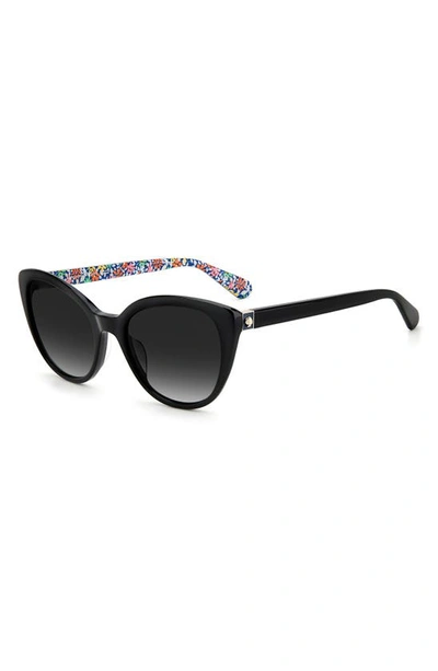 Shop Kate Spade Amberlees 55mm Gradient Eat Eye Sunglasses In Black / Gray