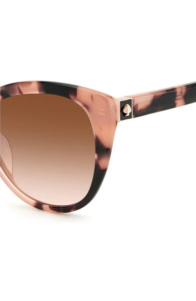 Shop Kate Spade Amberlees 55mm Gradient Eat Eye Sunglasses In Pink Havana / Brown Pink Grad