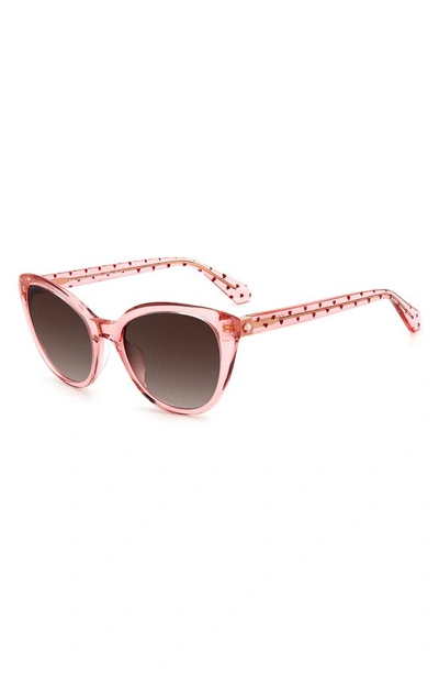 Shop Kate Spade Amberlees 55mm Gradient Eat Eye Sunglasses In Pink / Brown Gradient