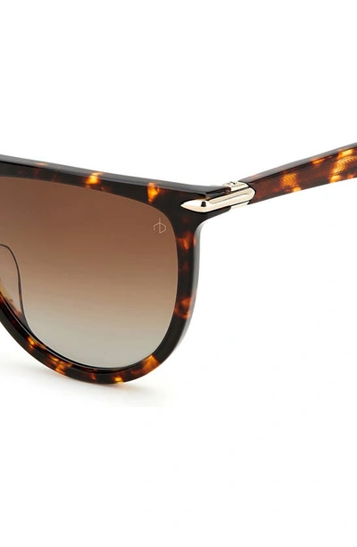Shop Rag & Bone 57mm Polarized Flat Top Sunglasses In Havana / Brown Grad