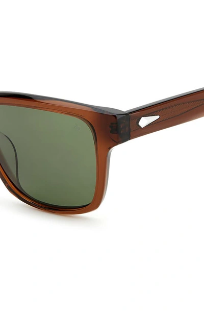 Shop Rag & Bone 54mm Rectangular Sunglasses In Brown / Brown
