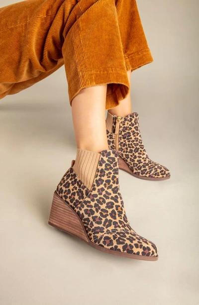 Toms Women's Sadie Wedge Booties Women's Shoes In Medium Brown