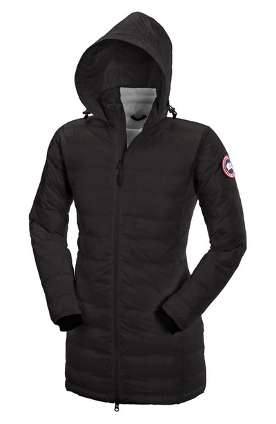 Shop Canada Goose 'camp' Slim Fit Hooded Packable Down Jacket In Black
