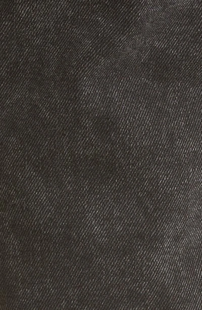 Balmain Straight Trousers With Distressed Finish And Zip Pockets In Washed Black