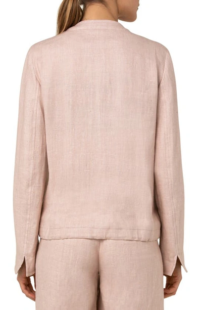Akris Punto Collarless Linen Jacket In Blossom