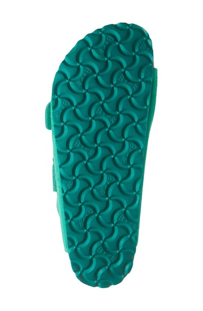 Shop Birkenstock Arizona Soft Slide Sandal In Bold Green Suede