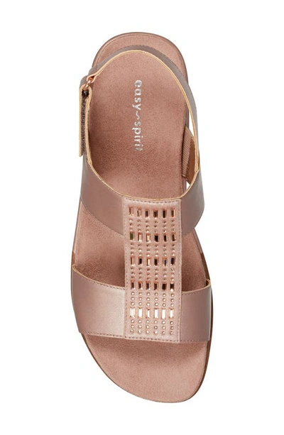 Shop Easy Spirit Hazel Beaded T-strap Sandal In Sterling Pink/ Pretty Pink