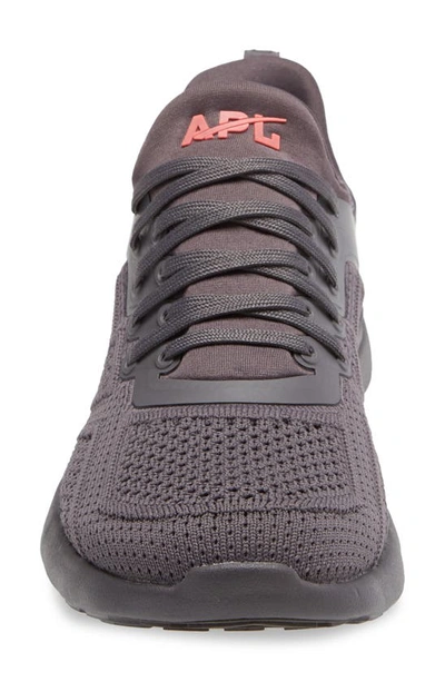 Apl Athletic Propulsion Labs Techloom Tracer Knit Training Shoe In Asteroid / Impulse Red