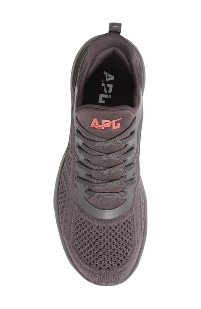 Apl Athletic Propulsion Labs Techloom Tracer Knit Training Shoe In Asteroid / Impulse Red