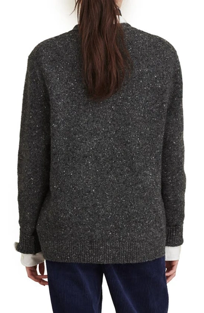 Shop Alex Mill Donegal Wool Blend Cardigan In Charcoal