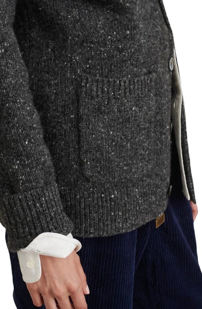 Shop Alex Mill Donegal Wool Blend Cardigan In Charcoal