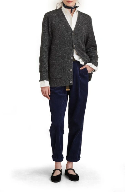 Shop Alex Mill Donegal Wool Blend Cardigan In Charcoal