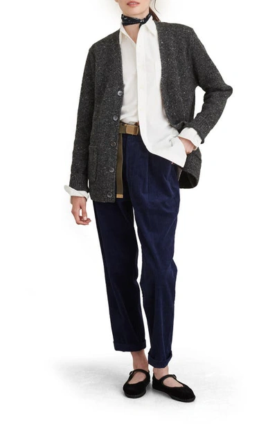 Shop Alex Mill Donegal Wool Blend Cardigan In Charcoal