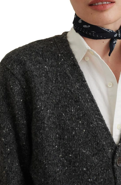 Shop Alex Mill Donegal Wool Blend Cardigan In Charcoal