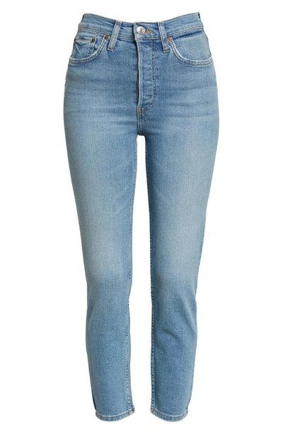 Shop Re/done Originals High Waist Ankle Jeans In Light Stone