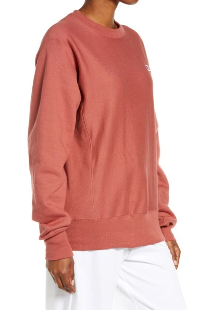 Shop Champion Reverse Weave® Boyfriend Sweatshirt In Sandalwood Red