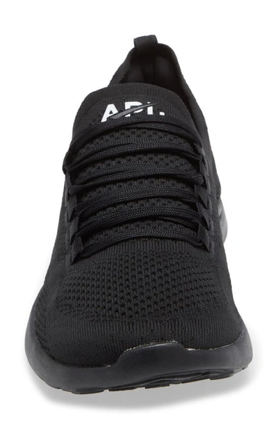 Shop Apl Athletic Propulsion Labs Techloom Breeze Knit Running Shoe In Black / White / Black