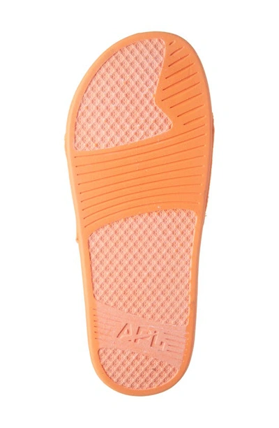 Shop Apl Athletic Propulsion Labs Big Logo Techloom Knit Sport Slide In Orange