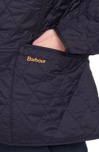 Shop Barbour Summer Liddesdale Quilted Jacket In Navy/ Pearl