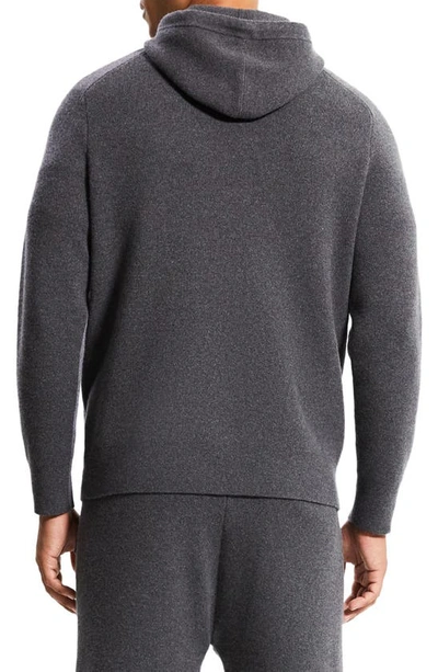 Shop Theory Alcos Colorblock Wool & Cashmere Blend Hoodie Sweater In Fossil/ Tapir