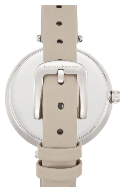 Shop Kate Spade 'holland' Round Watch, 34mm In Clocktower Grey/ Silver
