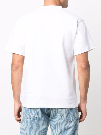Shop Gcds Logo Cotton T-shirt In White