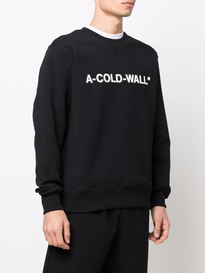 Shop A-cold-wall* Essential Logo Crewneck In Black