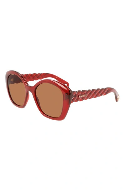 Shop Lanvin Babe 54mm Butterfly Sunglasses In Deep Red