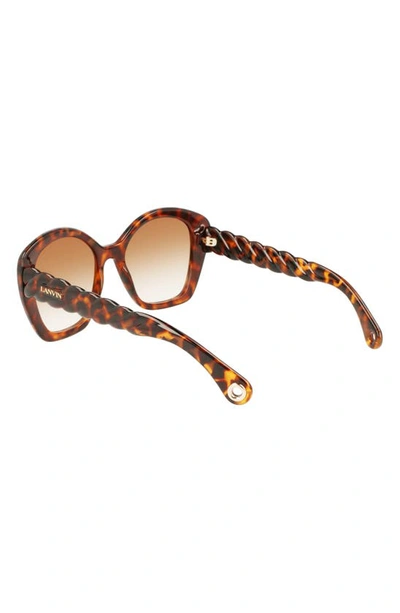 Shop Lanvin Babe 54mm Butterfly Sunglasses In Havana