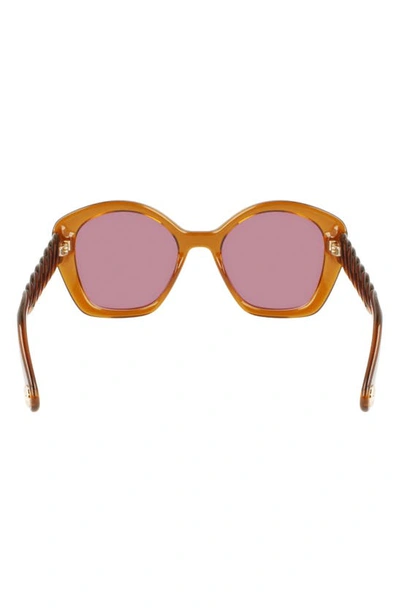 Shop Lanvin Babe 54mm Butterfly Sunglasses In Caramel