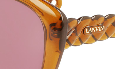 Shop Lanvin Babe 54mm Butterfly Sunglasses In Caramel