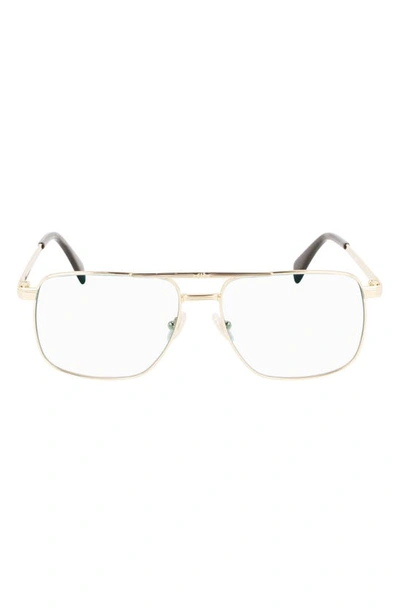 Shop Lanvin Jl 58mm Rectangular Sunglasses In Gold / Gradient Petrol