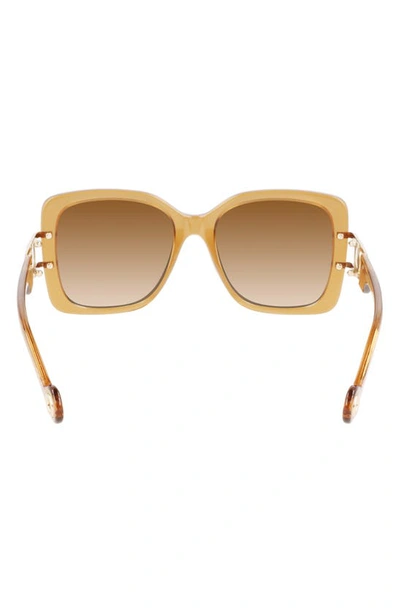 Shop Lanvin Mother & Child 53mm Square Sunglasses In Caramel