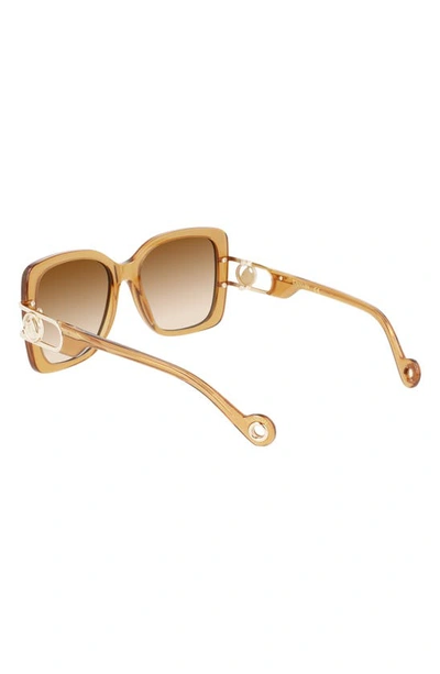 Shop Lanvin Mother & Child 53mm Square Sunglasses In Caramel