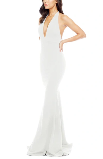 Dress The Population Camden Mermaid Hem Evening Gown In White