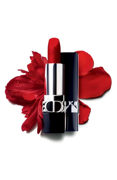 Shop Dior Rouge  Refillable Lipstick In 100 Nude Look / Metallic