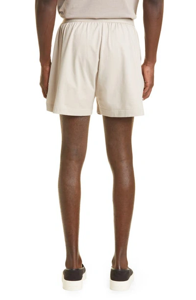Shop Fear Of God Stretch Cotton Lounge Shorts In Cement